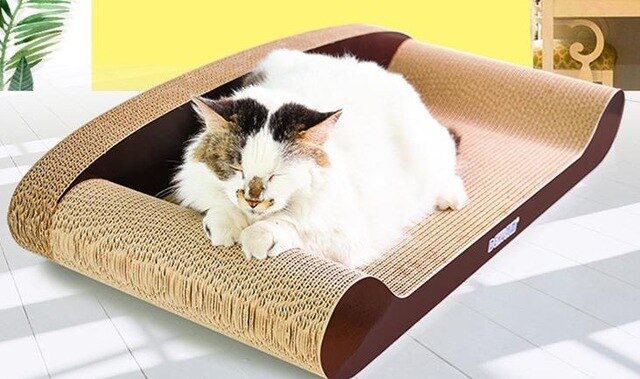 Corrugated paper back sofa-shaped cat scratch board 50CM pet supplies claws toy sofa