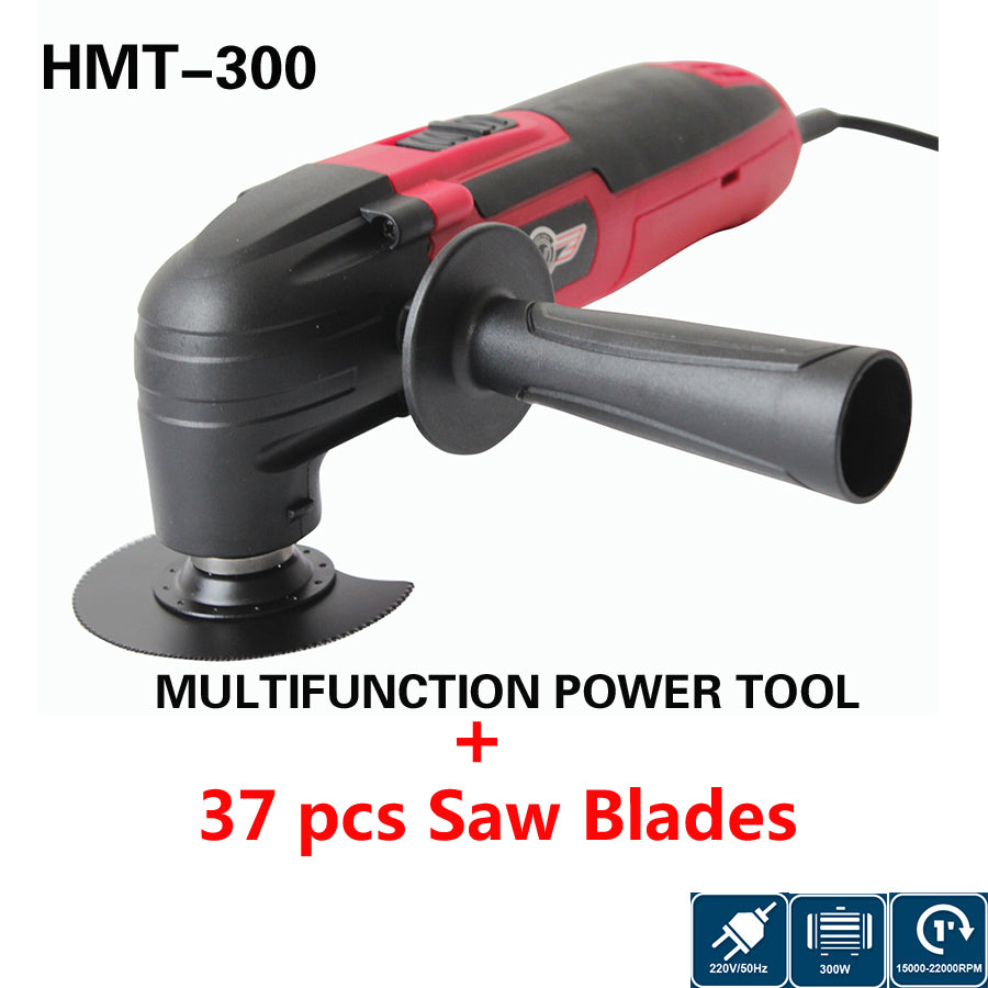 FREE SHIPPING  Power Tool with 37 pcs saw blades,300w multi master oscillating multi tools ,DIY renovator tool at home