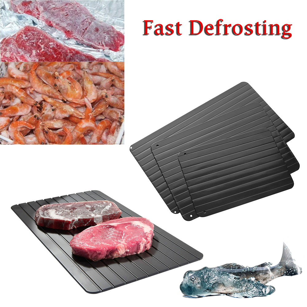 1Pc New Hot Sell Magic Metal Plate Defrosting Tray Safe Fast Thawing Frozen Meat Defrost Kitchen Tool