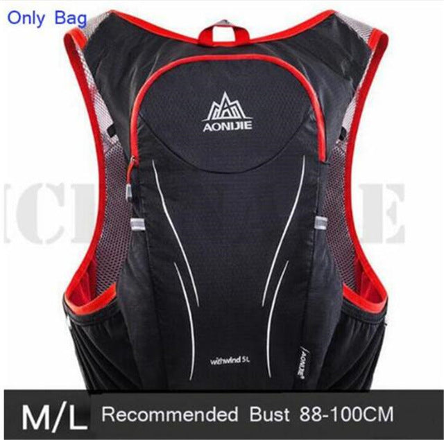 AONIJIE Upgraded 5L Women Men Outdoor Sport Running Backpack Ultralight Marathon Hydration Vest Backpack Cycling Hiking Bag